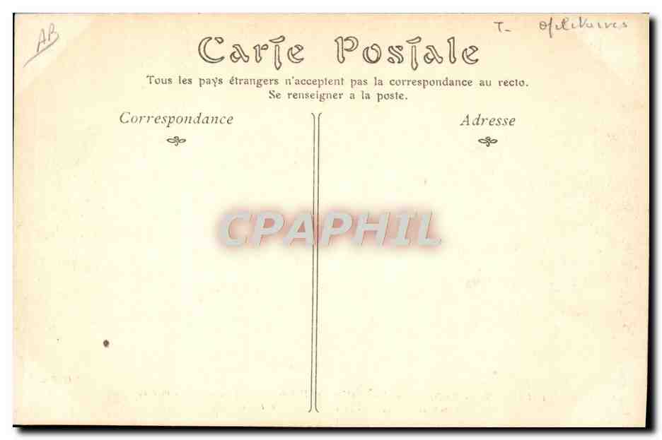 CPA Militaria Camp de Chalons Ecoles a feu Verification des pointages a l'aide du Goniometre sur une piece de 155 court — Rückseite