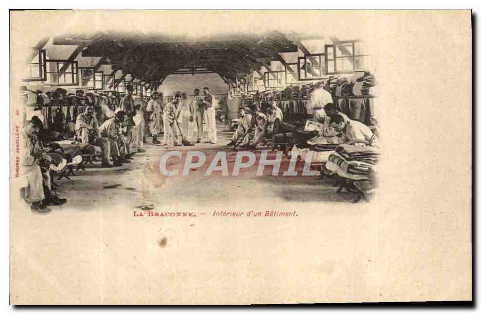 CPA Militaria La Braconne Interieur d'un batiment 
