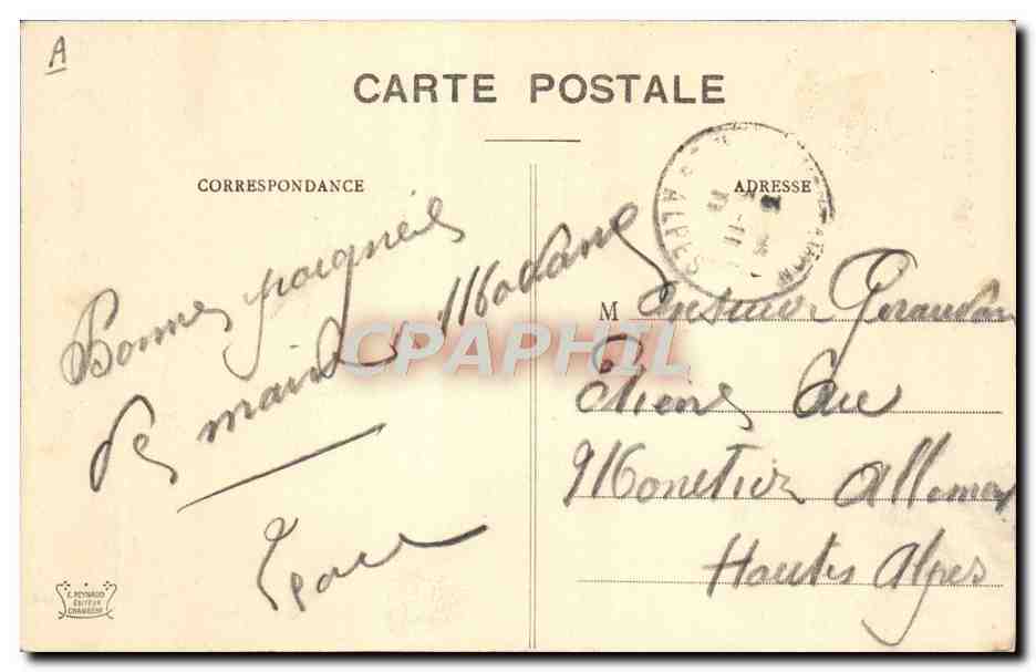 CPA Folklore Costumes de Savoie Lanslebourg — Verso