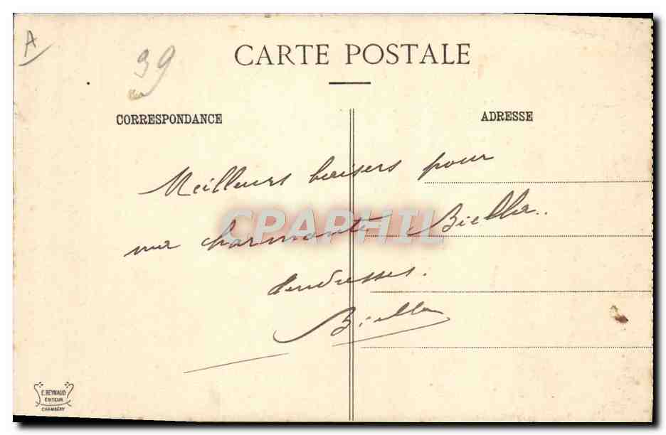 CPA Folklore Costumes de Savoie Environs de Chambery et Aix les Bains  — Verso