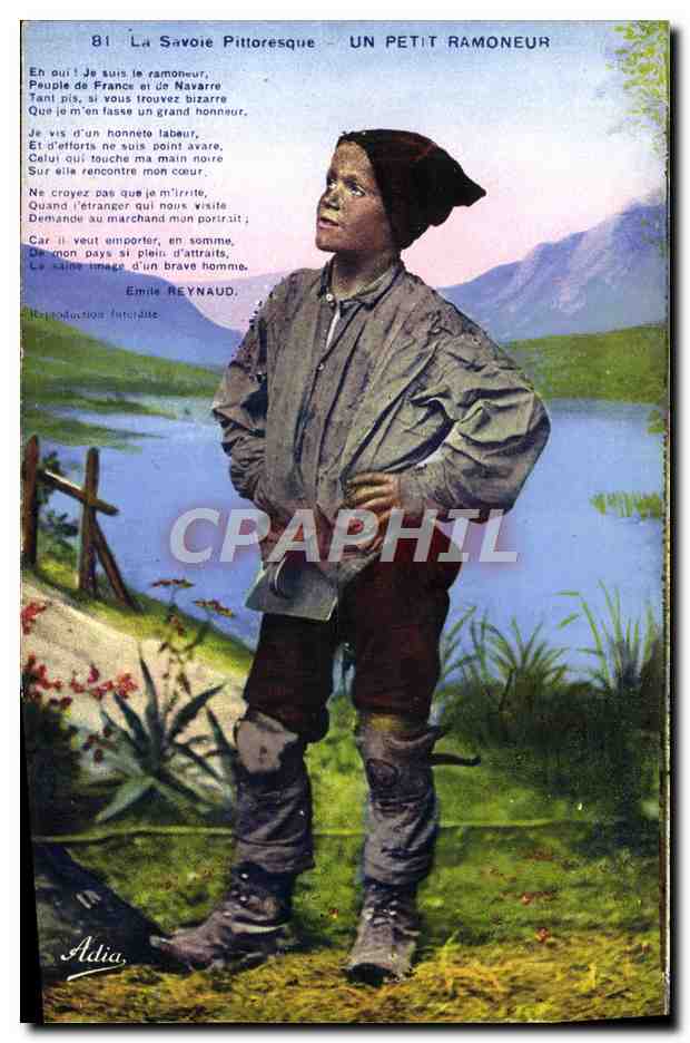 CPA Folklore Savoie Un petit ramoneur