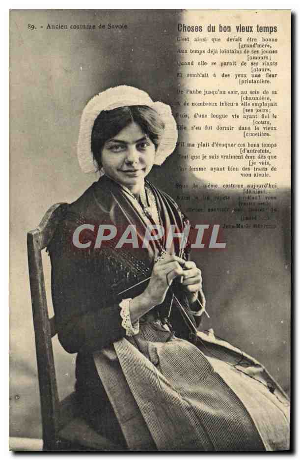 CPA Folklore Ancien costume de Savoie 