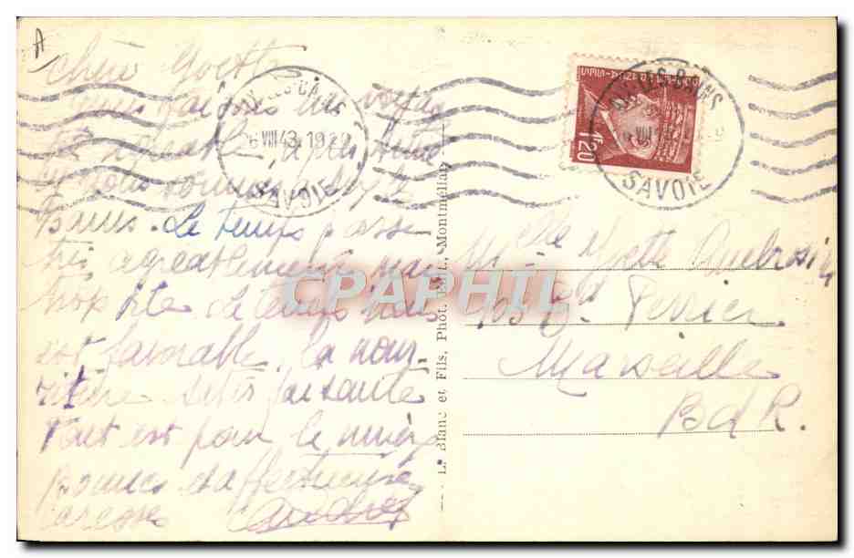CPA Folklore Savoie Petits ramoneurs  — Verso