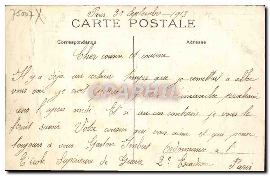 CPA Paris Hotel des INvalides Chapelle St Louis Cote Ouest Drapeaux pris a l'ennemi — Verso