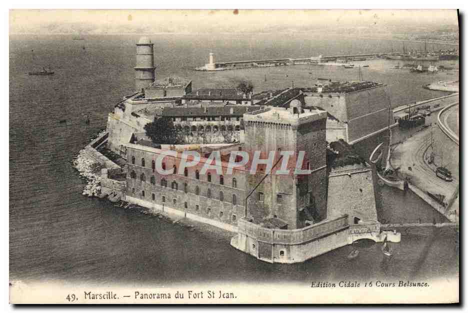 CPA Marseille Panorama du Fort St Jean