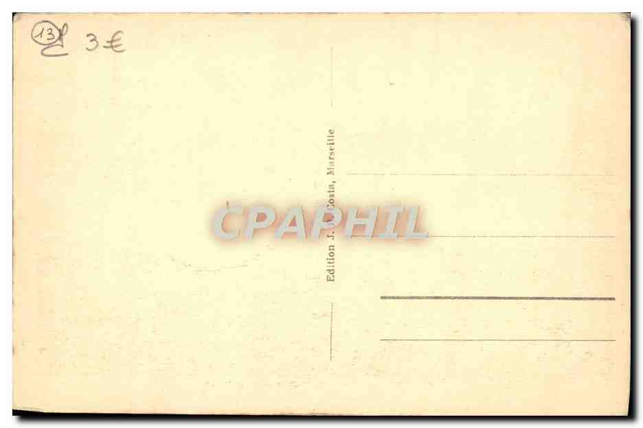 CPA Marseille Fort St Jean Pris du Pharo — Verso