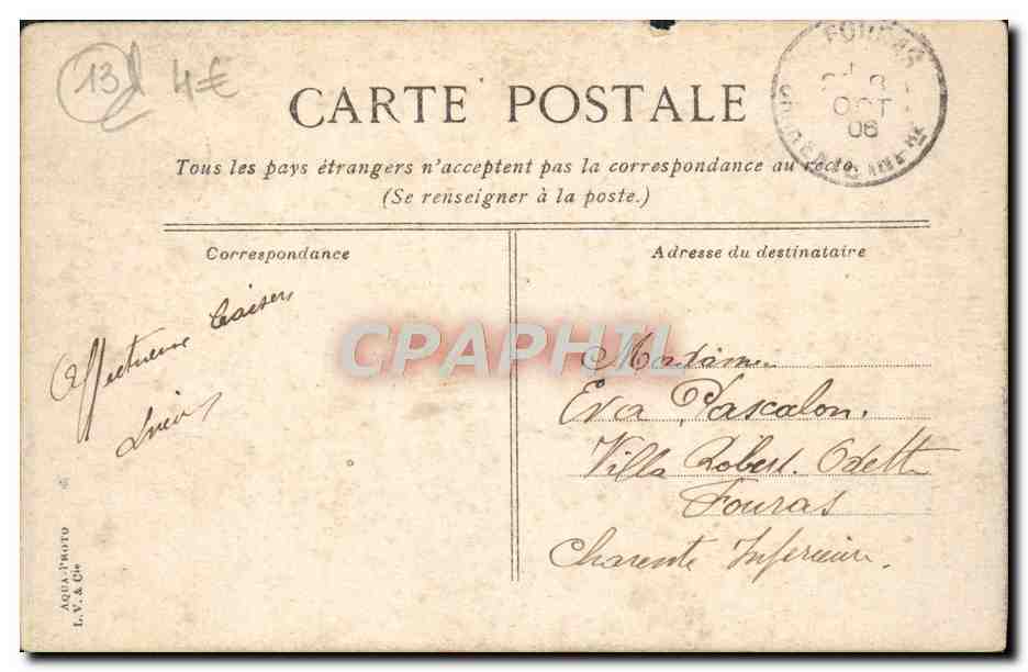 CPA Marseille Le Fort Saint Jean  — Verso
