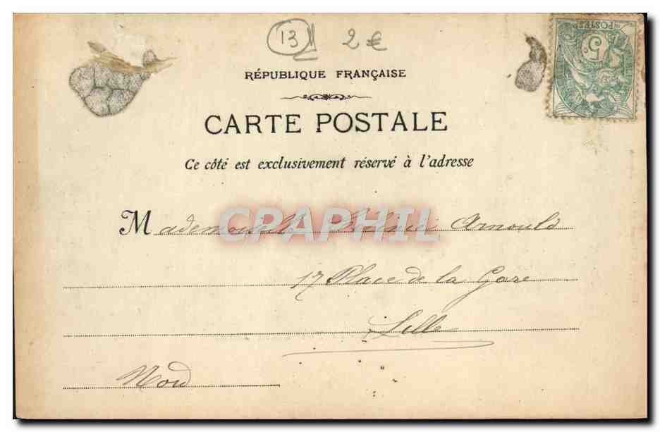 CPA Marseille Le Fort Saint Jean — Verso