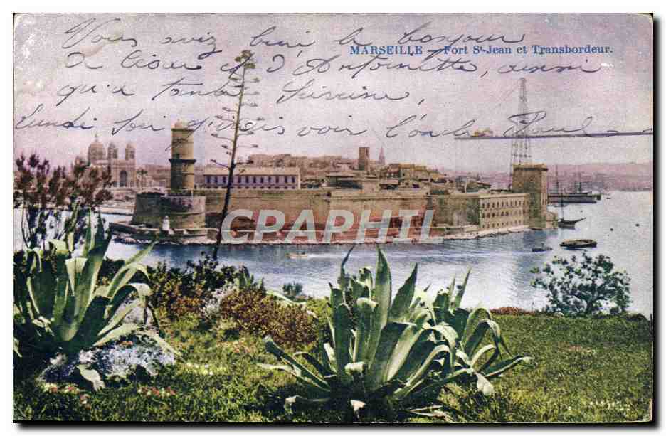 CPA Marseille Fort St Jean et transbordeur 