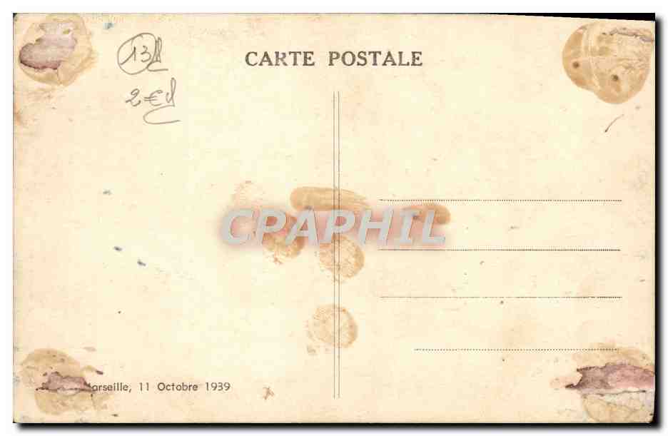CPA Marseille Le Fort Saint Jean — Verso