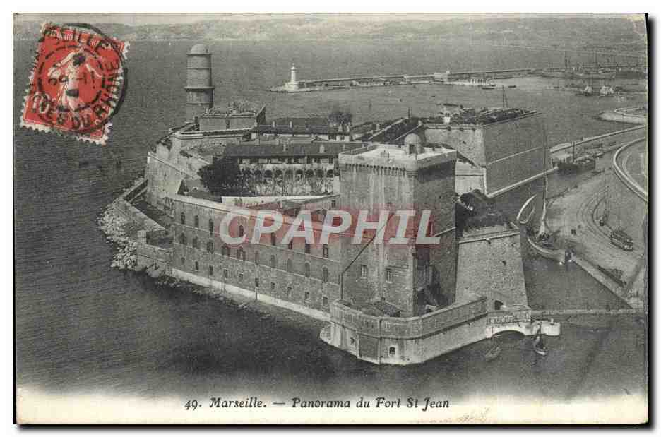 CPA Marseille Panorama Du Fort St Jean