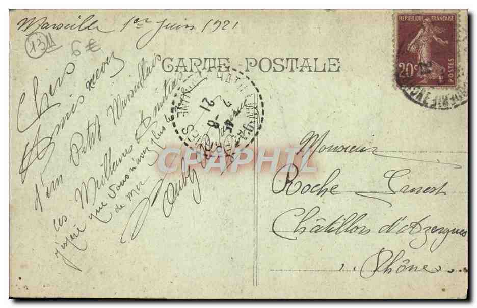 CPA Marseille Le Fort St Jean — Rückseite
