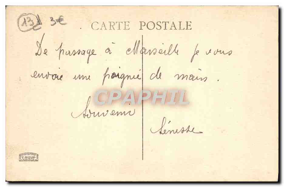 CPA Marseille Fort St Jean — Rückseite