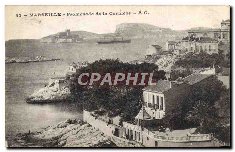 CPA Marseille Promenade de la Corniche
