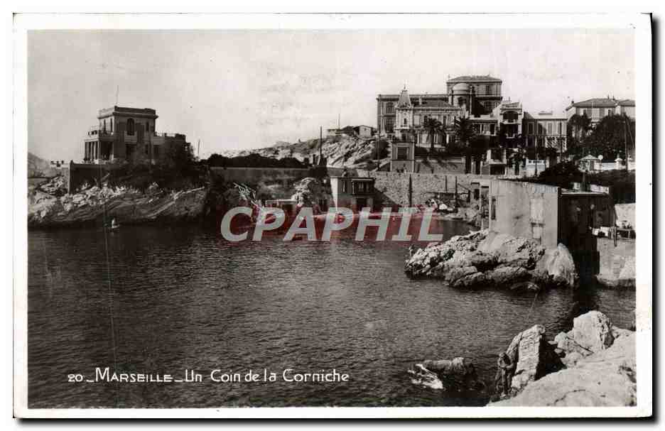 CPA Marseille Un Coin de la Corniche
