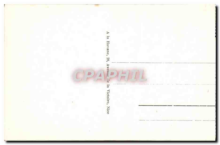 CPA Nice Quai des Etats Unis le chateau et le Mont Boron — Verso