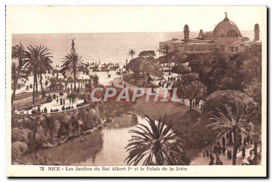 CPA Nice Les Jardins du Roi Albert 1er et le Palais de la Jetee