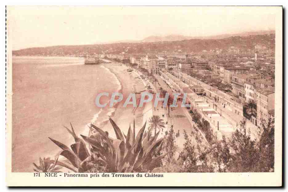 CPA Nice Panorama pris des terrasses du chateau
