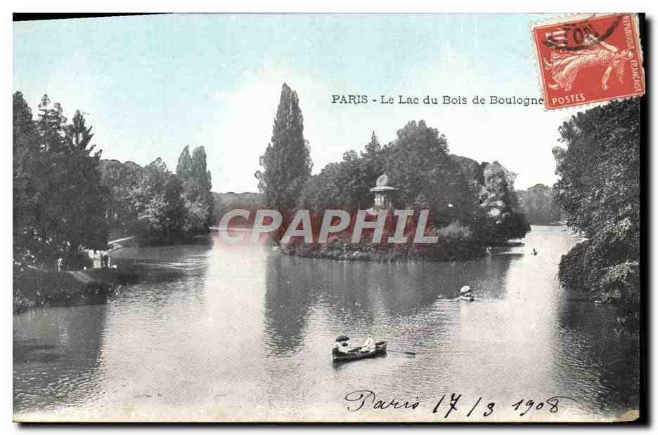 CPA Paris Le Lac du Bois de Boulogne