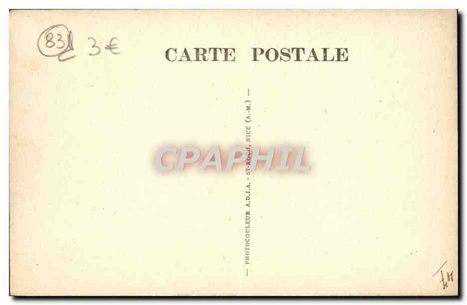 Saint-Raphaël (Var) — Le Boulevard Félix-Martin au clair de lune — Photocoleur A.D.L.A. (A.M.), Nice — Verso