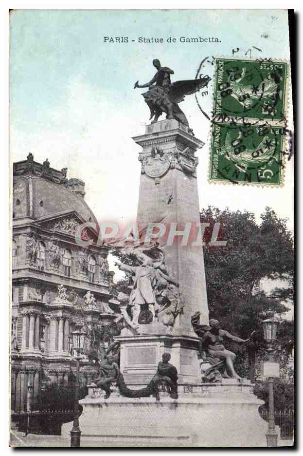 CPA Paris Statue de Gambetta