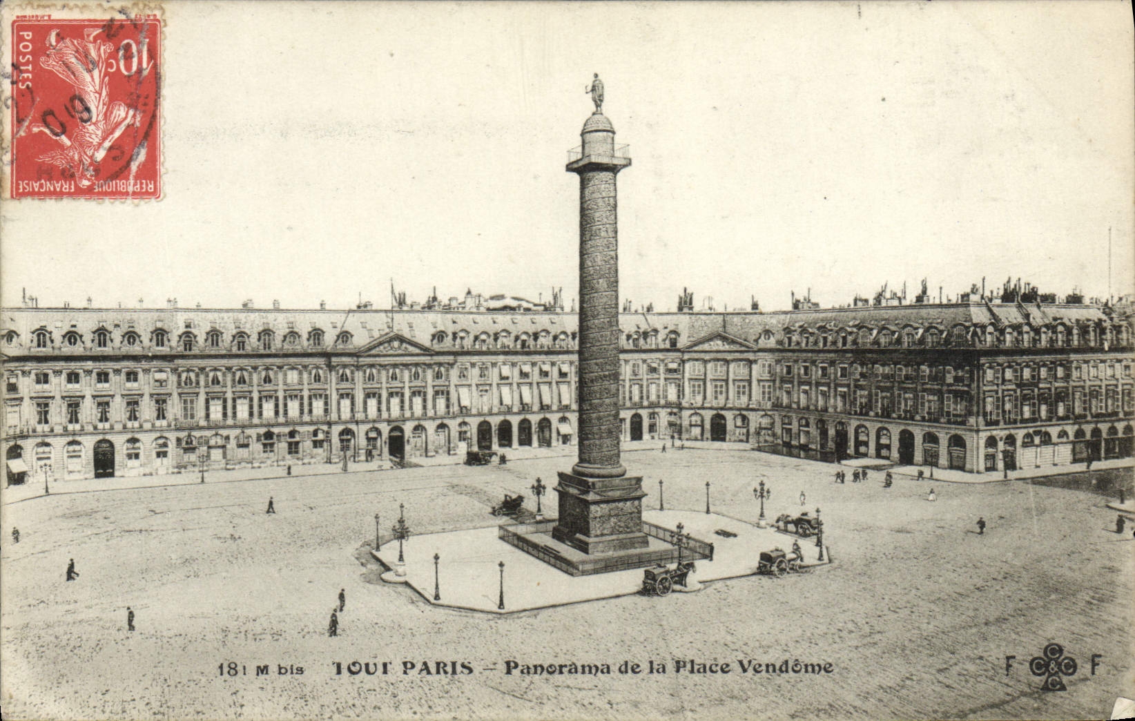 CPA Tour Paris Panorama de la Place Vendome