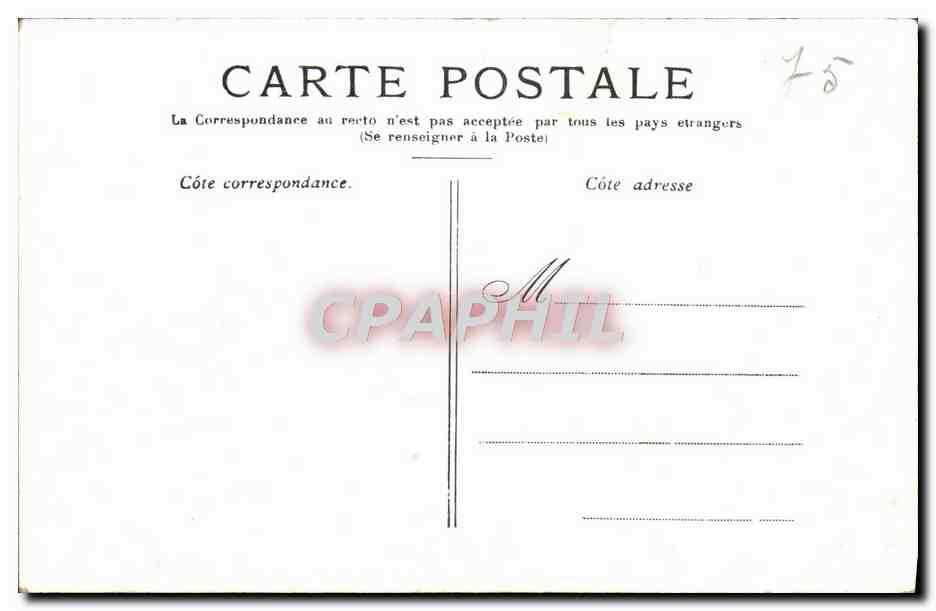 CPA Tour Paris Le Petit Palais — Verso