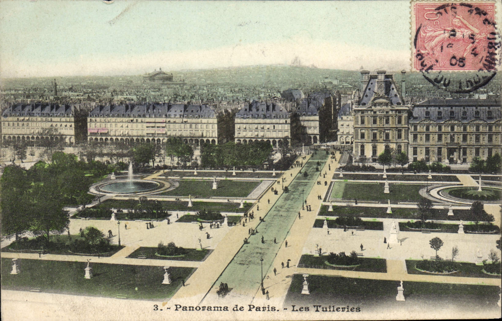 CPA Panorama de Paris Les Tuileries