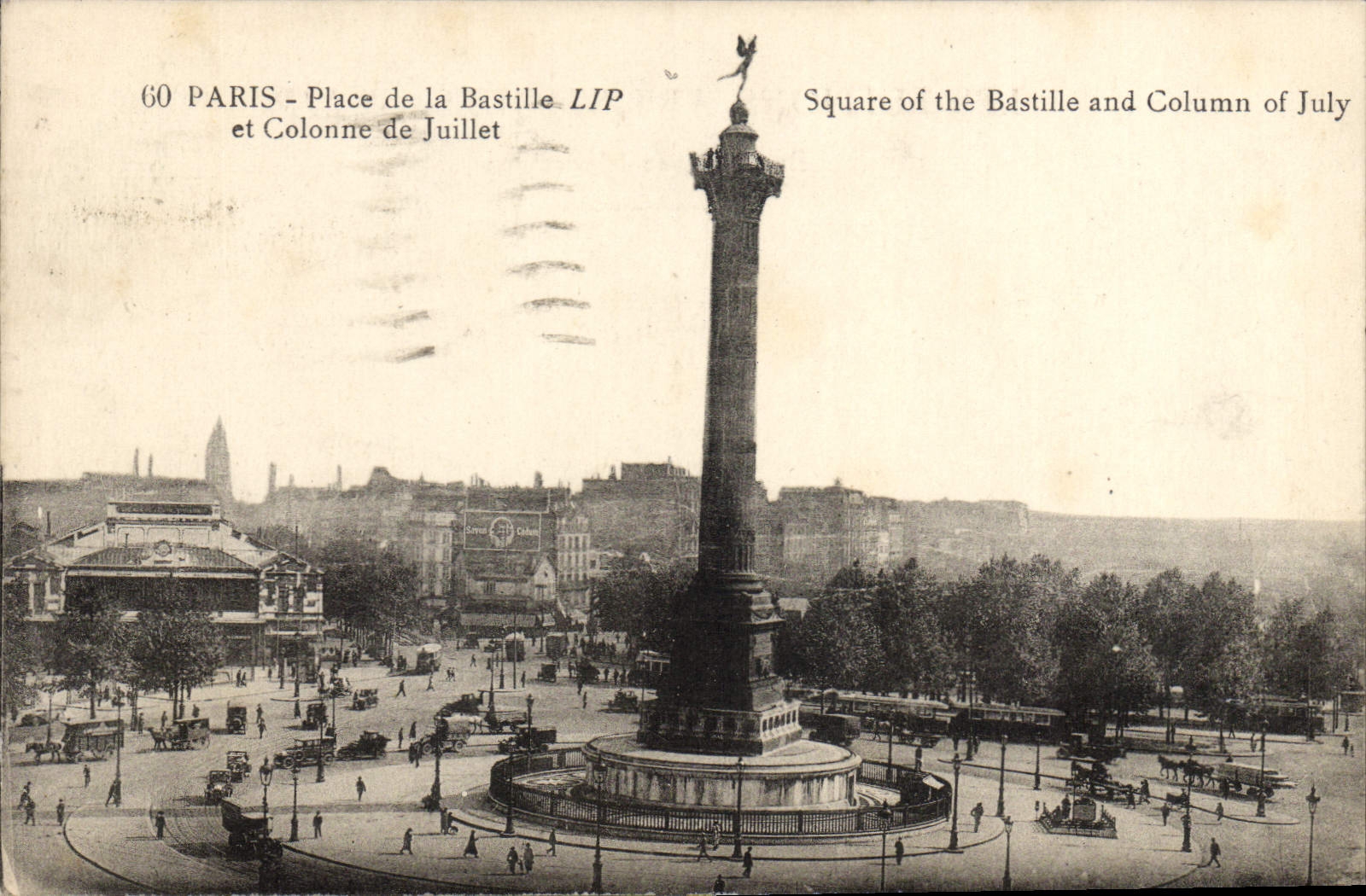 CPA Paris Place de la Bastille et Colonne de Juillet