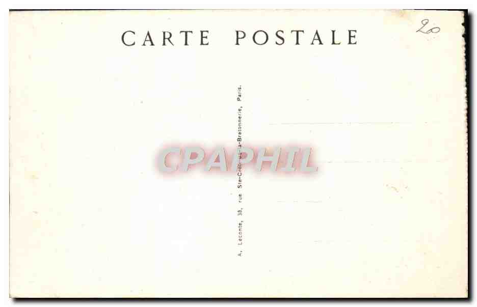 CPA Paris Hotel de Ville — Rückseite