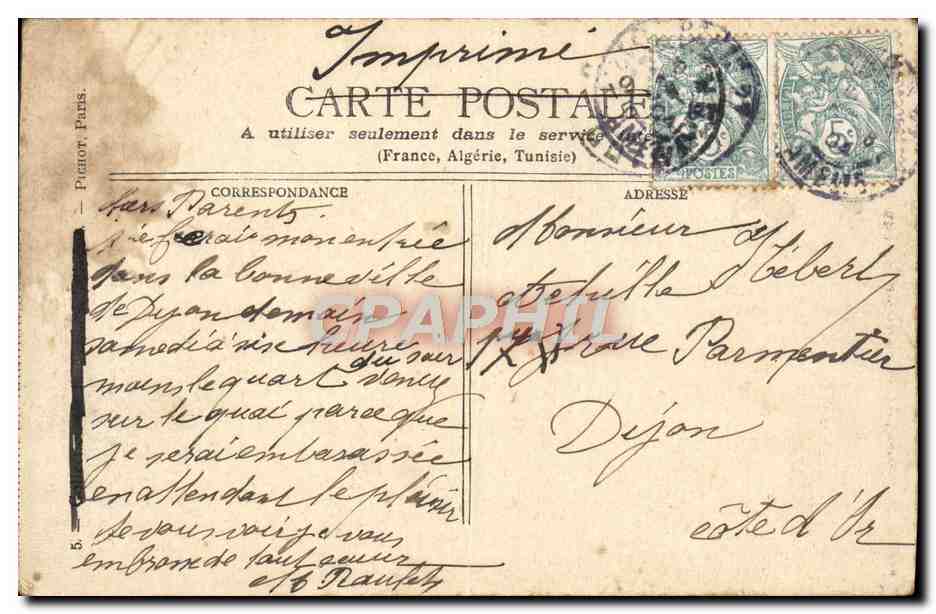 CPA Paris La Colonne de Juillet — Rückseite