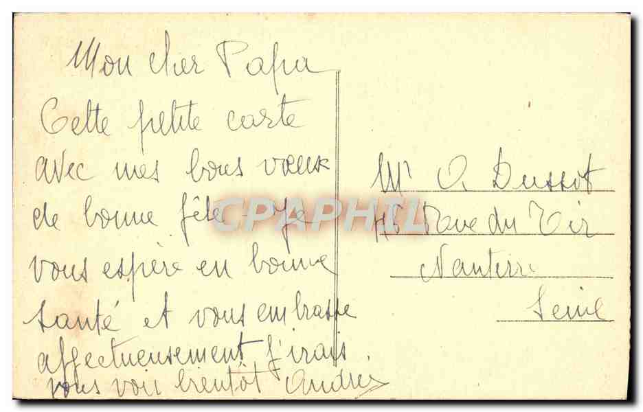 CPA Paris La Tour St Jacques — Verso