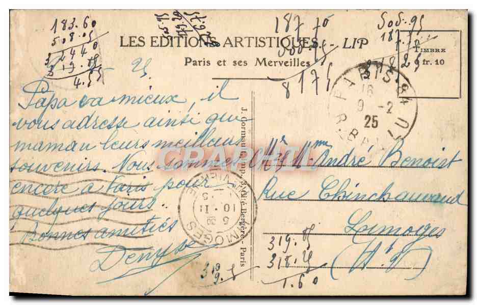 CPA Paris Le Grand Palais — Rückseite