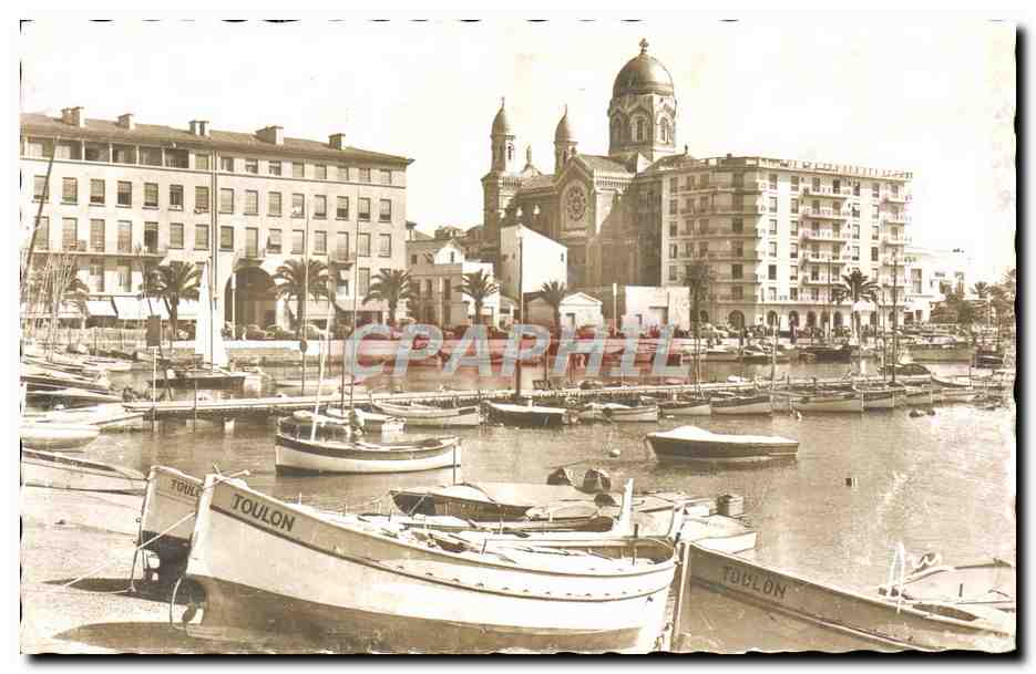 Toulon — Port avec cathédrale et bateaux — Éditions ARIS