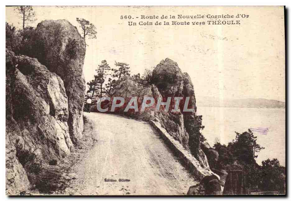 Route de la Nouvelle Corniche d'Or — Un Coin de la Route vers Théoule — Édition Ollione, n°560