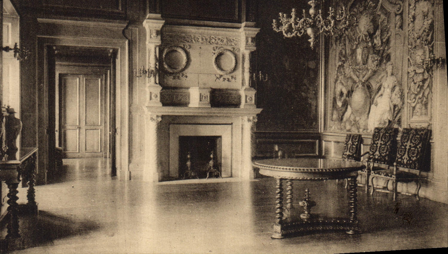 Schloss Henri IV - Familienzimmer — Phototypie Laboache frères, Pau