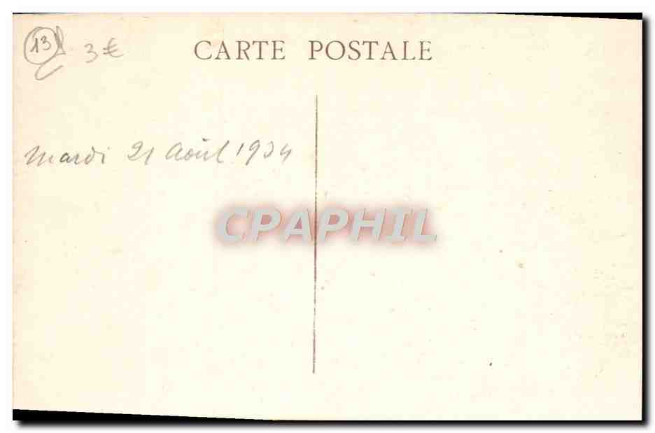 CPA Marseille La Canebiere — Verso