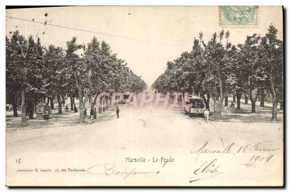 CPA Marseille Le Prado Tramway