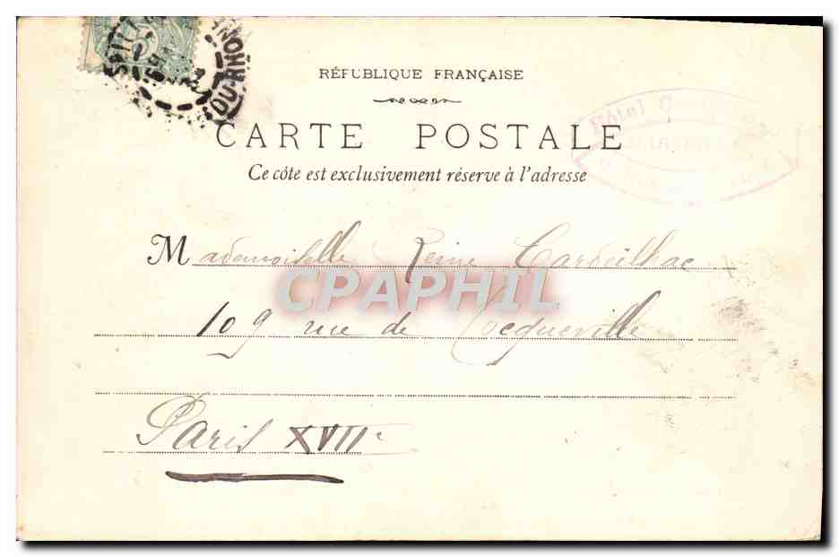 CPA Marseille Le Prado Tramway — Verso