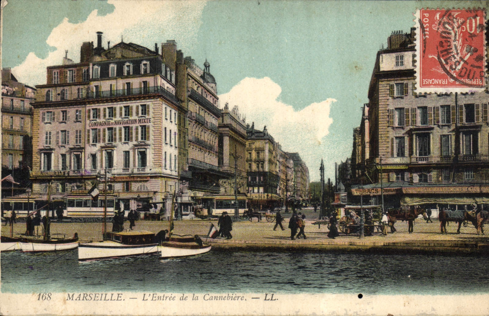 CPA Marseille L'Entree de la Cannebiere