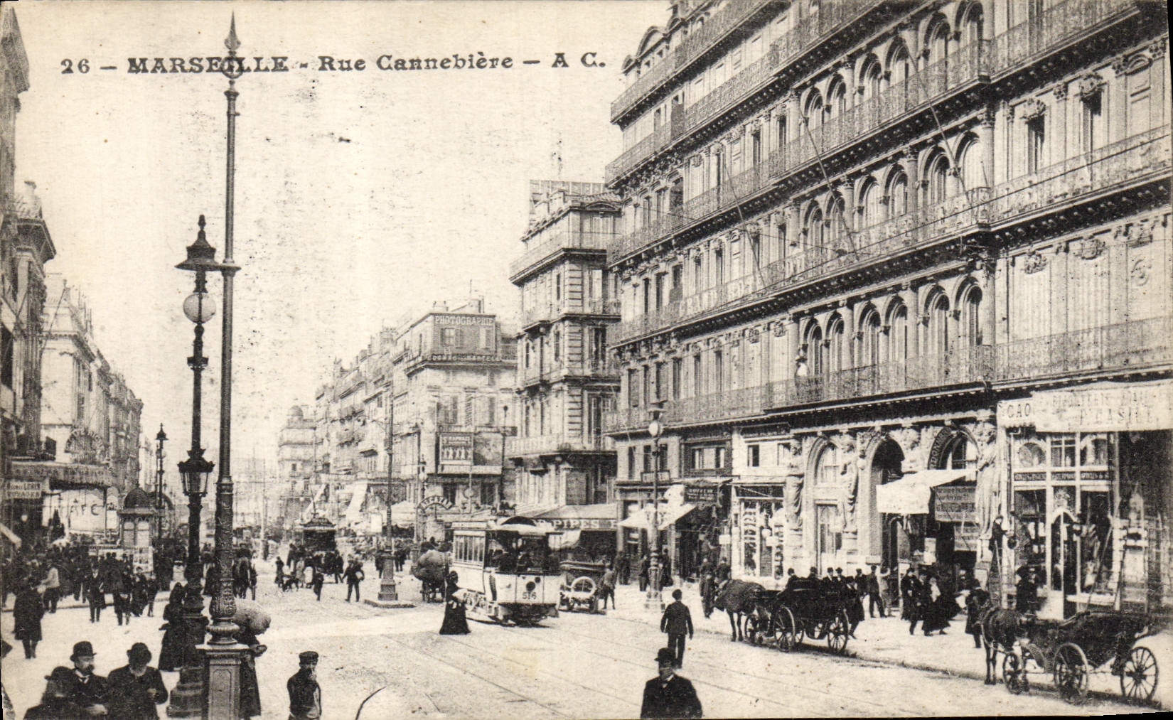 CPA Marseille Rue Cannebiere