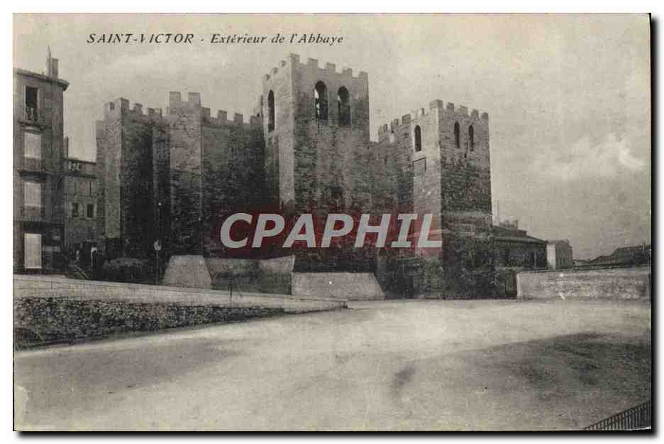CPA Saint Victor Exterieur de L'Abbaye