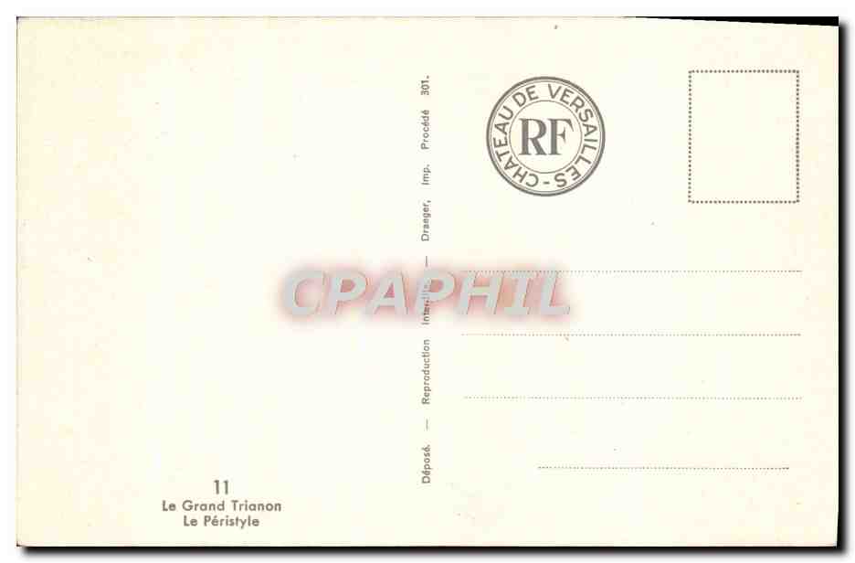 CPA Chateau De Versailles Le peristyle — Verso