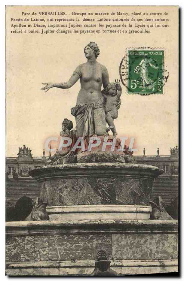 CPA Palais De Versailles Groupe en Marbre de Marsy