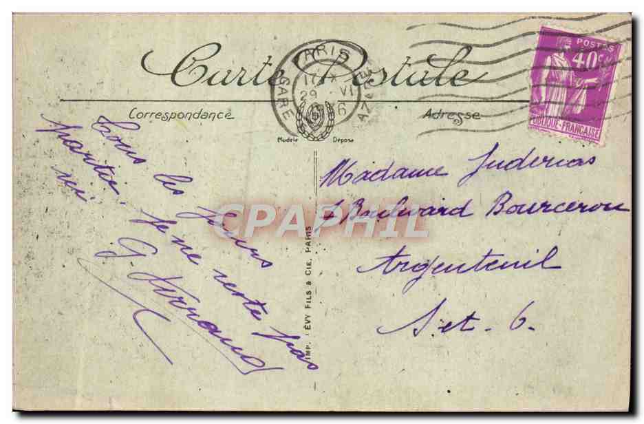 Versailles — Grand Trianon — Selecta n°290 — Verso