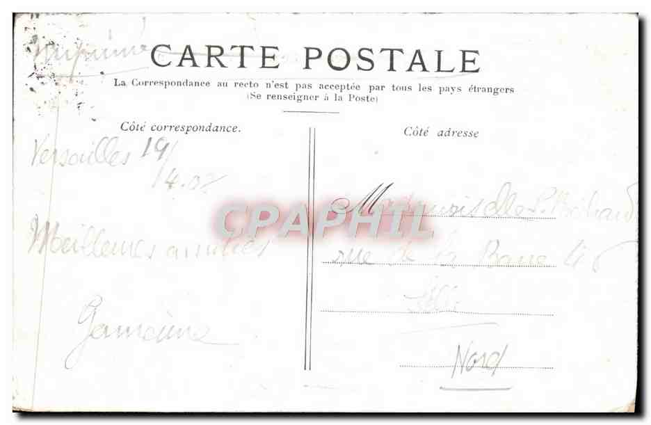Versailles. — Le Bassin d'Apollon. — Verso