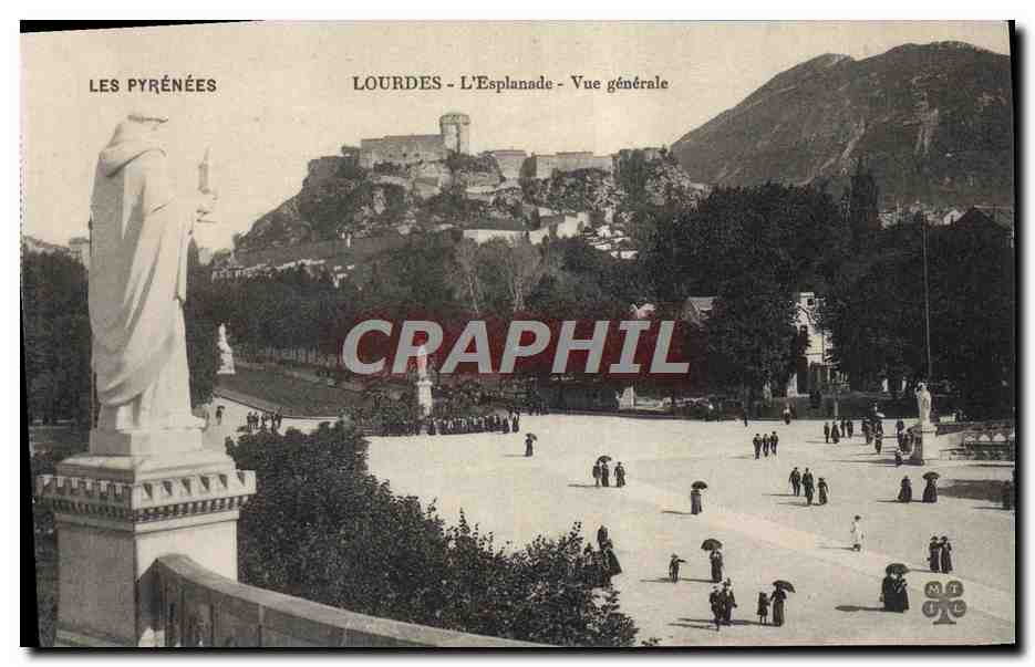 CPA Lourdes L'Esplanade Vue Generale