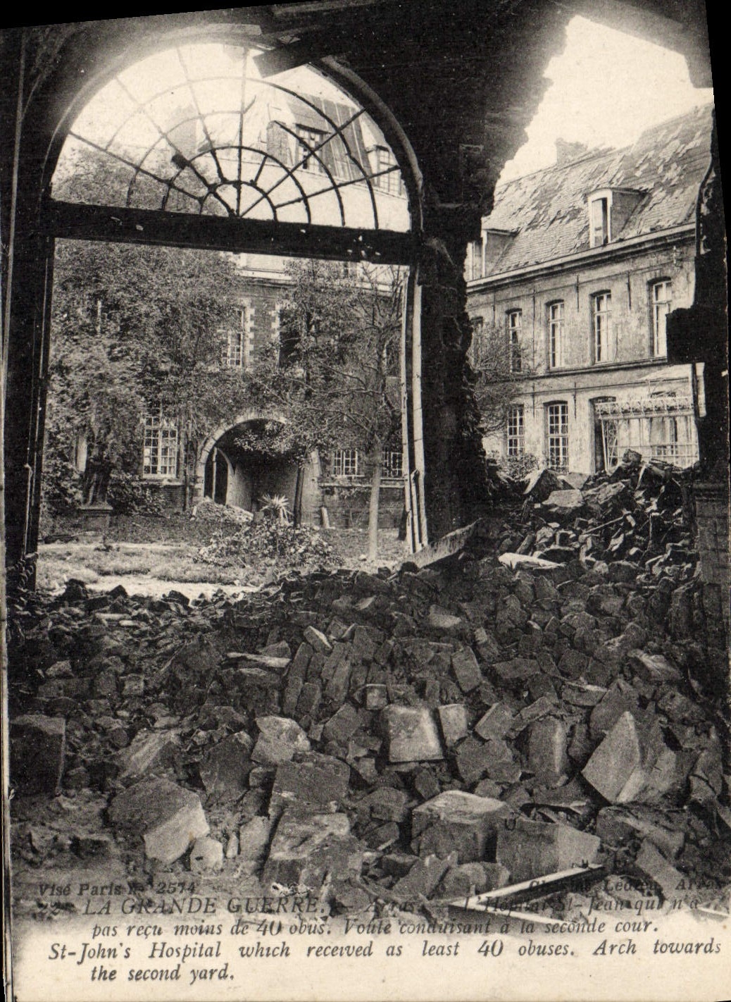 St-John's Hospital — Aras — Dommages de la Grande Guerre — Visé Paris N° 2574