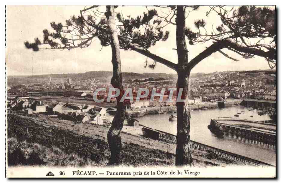 CPA Fecamp Panorama Pris de la Cote de la Vierge