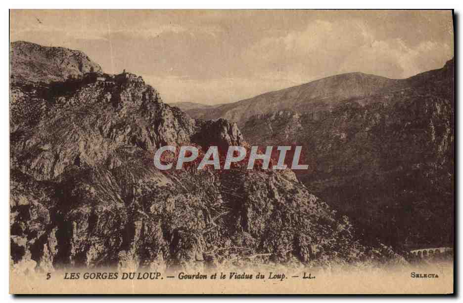 CPA Les gorges du loup Gourdon et le viaduc du Loup